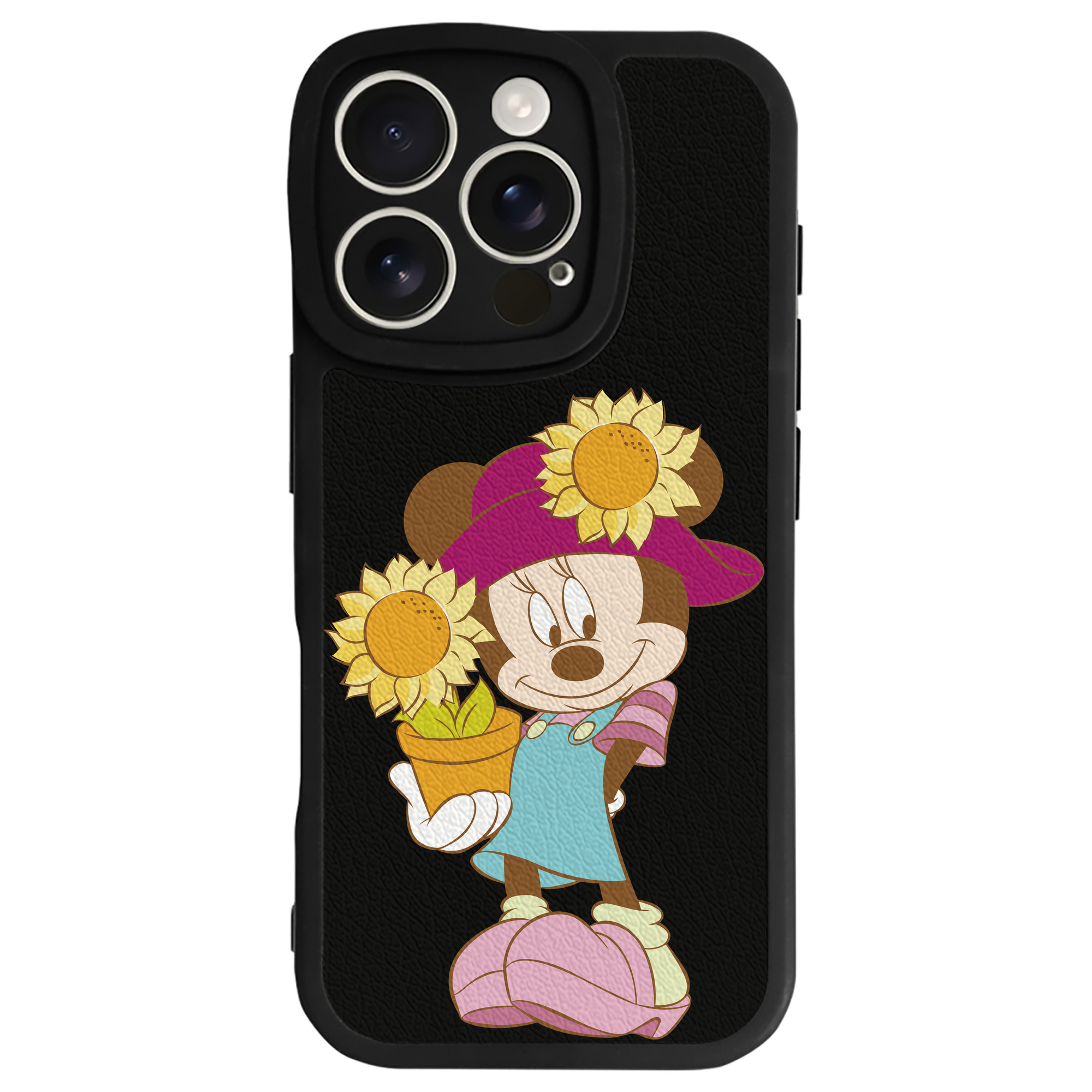 （画像用） ミッキーマウス Mickey Mouse 【iPhone 16シリーズ対応】シリコンスマホケース（レザー調） 材質：シリコン